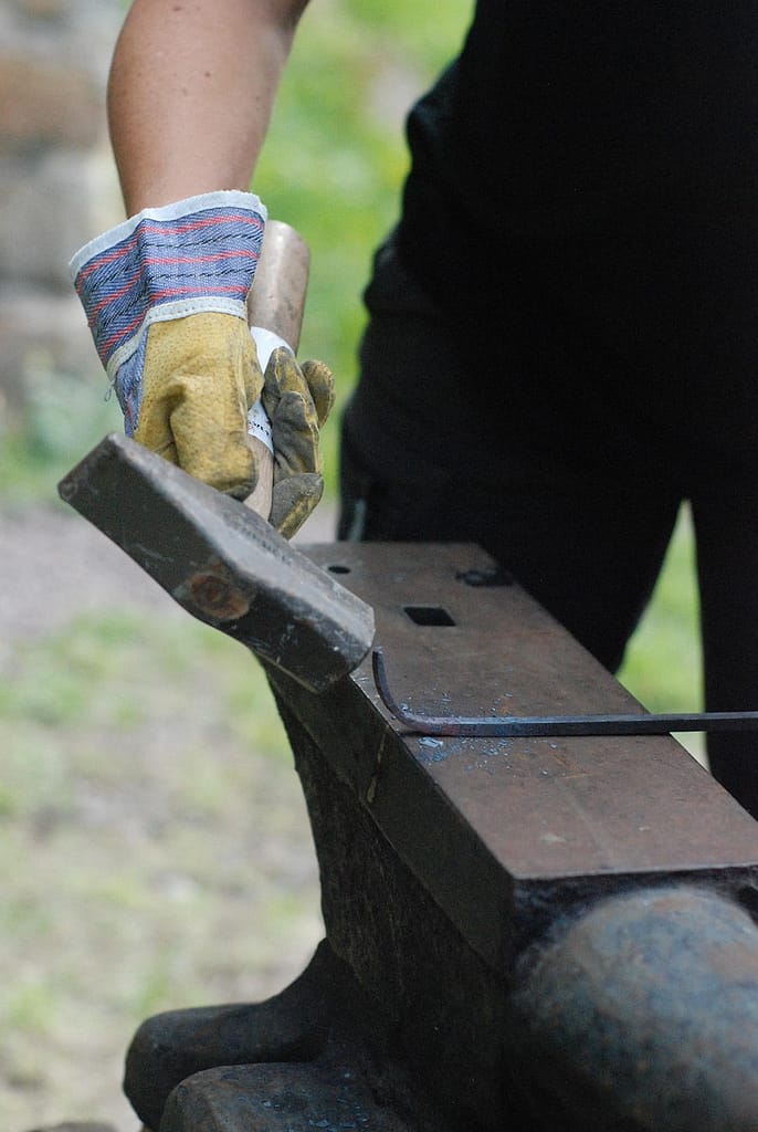 crafts, forge, iron, smith, heat, wrought iron, hammer